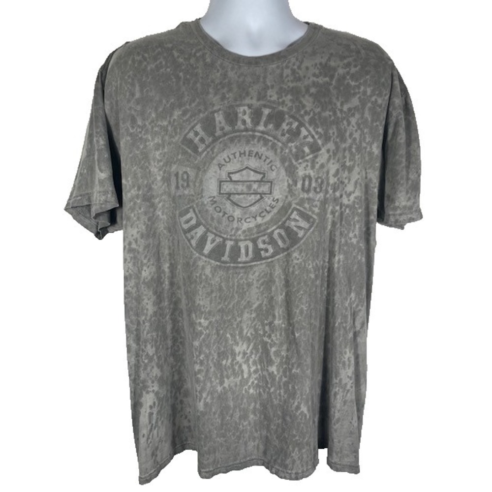 Harley-Davidson Men Sz 2XL Distressed Acid Wash Berwyn Illinois T-Shirt 09 -1778